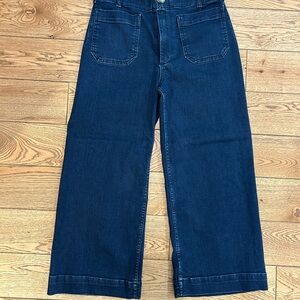 Anthropologie THE COLETTE CROPPED WIDE-LEG PANTS BY MAEVE: DENIM EDITION